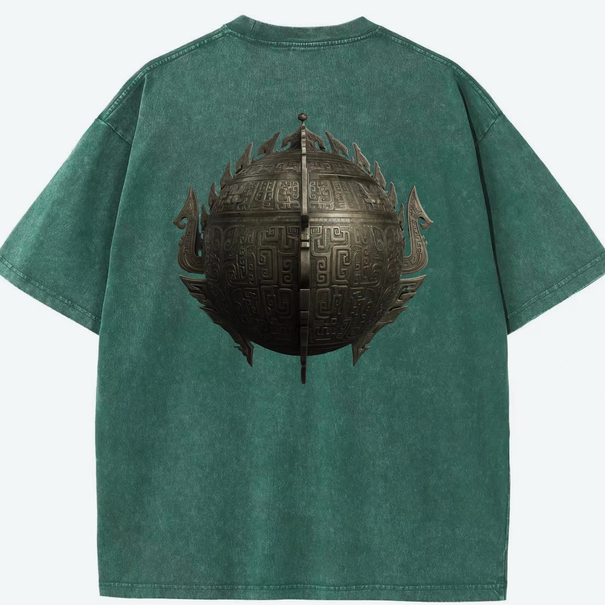 （画像用） Ne Zha 2 ナタ 魔童の大暴れ 綿100% ヴィンテージ風 半袖Tシャツ（背面プリント）